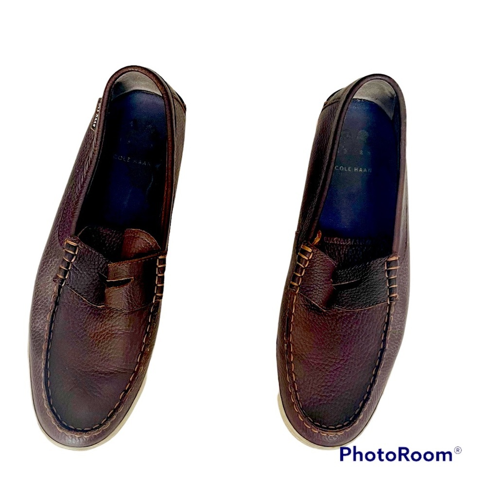 Cole Haan Nantucket Penny Loafers, Dark Brown Leather. Mens size 13